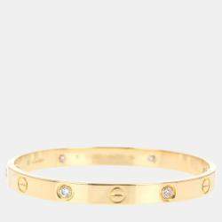 Pre Owned Cartier 18K Yellow Gold and Diamond Love Bracelet