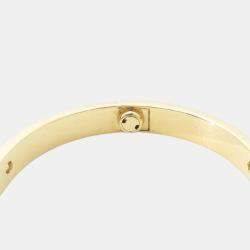Pre Owned Cartier 18K Yellow Gold and Diamond Love Bracelet