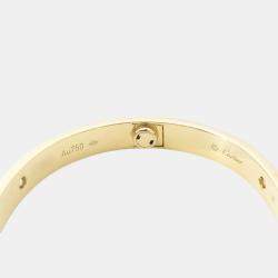 Pre Owned Cartier 18K Yellow Gold and Diamond Love Bracelet