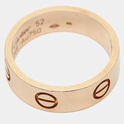 Cartier Love 18K Rose Gold Band Ring Size 52