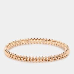 Cartier 18k Yellow Gold Clash de Cartier Bangle Bracelet Size 16
