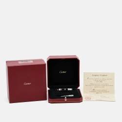 Pre Owned Cartier Love 10 Diamonds 18k White Gold Bracelet 17