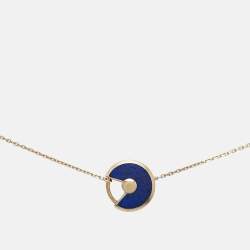 Cartier Amulette De Cartier  Diamond, Lapis Lazuli 18k Yellow Gold XS Model Bracelet