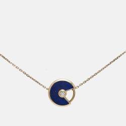 Cartier Amulette De Cartier  Diamond, Lapis Lazuli 18k Yellow Gold XS Model Bracelet