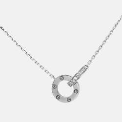 Cartier Love Diamond 18k White Gold Necklace