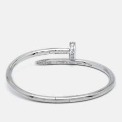 Cartier Juste Un Clou Diamonds 18k White Gold  Bracelet 16