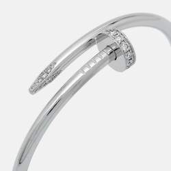 Cartier Juste Un Clou Diamonds 18k White Gold  Bracelet 16