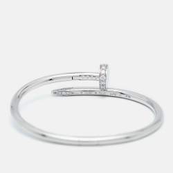 Cartier Juste Un Clou Diamonds 18k White Gold  Bracelet 16