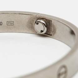 Pre Owned Cartier Love 18k White Gold Bracelet 16