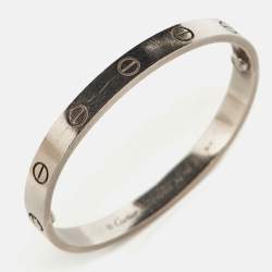 Pre Owned Cartier Love 18k White Gold Bracelet 16