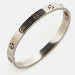 Pre Owned Cartier Love 18k White Gold Bracelet 16