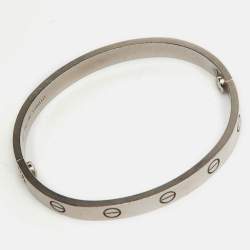 Pre Owned Cartier Love 18k White Gold Bracelet 16