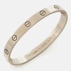 Pre Owned Cartier Love 18k White Gold Bracelet 16