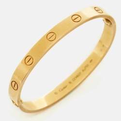 Pre Owned Cartier Love 18k Yellow Gold Bracelet 16