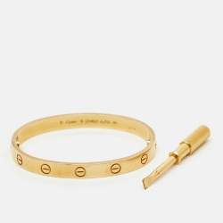 Pre Owned Cartier Love 18k Yellow Gold Bracelet 16