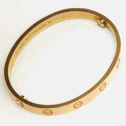 Pre Owned Cartier Love 18k Yellow Gold Bracelet 16