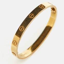 Pre Owned Cartier Love 18k Yellow Gold Bracelet 16