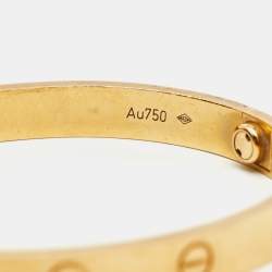 Pre Owned Cartier Love 18k Yellow Gold Bracelet 16