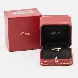 Pre Owned Cartier Juste Un Clou 18k Yellow Gold Small Model Ring Size 55