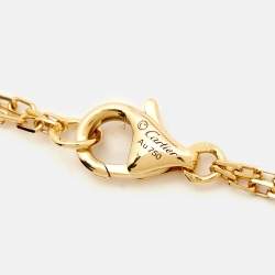 Pre Owned Cartier Love Diamonds 18k Yellow Gold Necklace