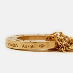 Pre Owned Cartier Love Diamonds 18k Yellow Gold Necklace