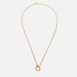 Pre Owned Cartier Love Diamonds 18k Yellow Gold Necklace