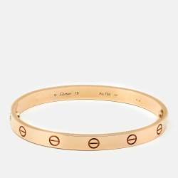 Pre Owned Cartier Love 18k Rose Gold Bracelet 18