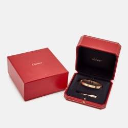 Pre Owned Cartier Love 18k Rose Gold Bracelet 18