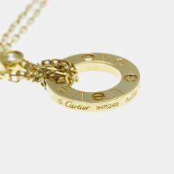 Pre Owned Cartier 18K Yellow Gold and Diamond Love Pendant Necklace