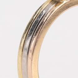 Cartier 18K Yellow, Rose, White Gold and Diamond Vendôme Louis Cartier Solitaire Ring EU 52