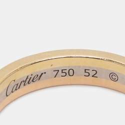 Cartier 18K Yellow, Rose, White Gold and Diamond Vendôme Louis Cartier Solitaire Ring EU 52