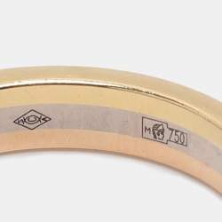 Cartier 18K Yellow, Rose, White Gold and Diamond Vendôme Louis Cartier Solitaire Ring EU 52