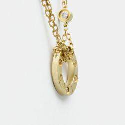 Pre Owned Cartier 18K Yellow Gold and Diamond Love Pendant Necklace