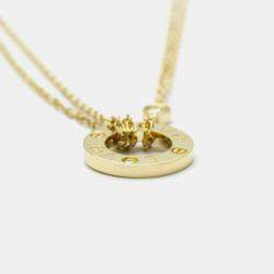 Pre Owned Cartier 18K Yellow Gold and Diamond Love Pendant Necklace