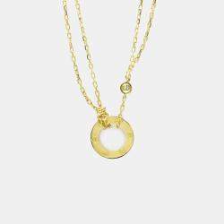 Pre Owned Cartier 18K Yellow Gold and Diamond Love Pendant Necklace