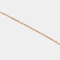 Pre Owned Cartier D'Amour Diamond 18k Rose Gold Small Model Necklace