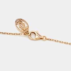 Pre Owned Cartier D'Amour Diamond 18k Rose Gold Small Model Necklace