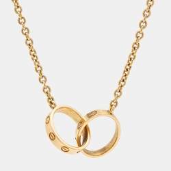 Pre Owned Cartier Love Interlocking Loops 18k Yellow Gold Bracelet