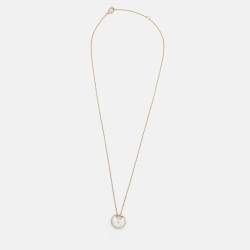 مملوكة مسبقًا Cartier Amulette De Cartier Mother of Pearl Diamond 18k Yellow Gold XS Model Necklace