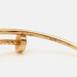 Pre Owned Cartier Juste Un Clou 18k Rose Gold Large Model Hoop Earrings