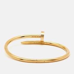 Pre Owned Cartier Juste Un Clou 18k Rose Gold Bracelet 17