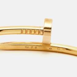 Pre Owned Cartier Juste Un Clou 18k Rose Gold Bracelet 17