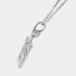 Cartier 18K White Gold Le Beze du Dragon Pendant