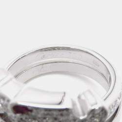 Pre Owned Cartier 18K White Gold Le Beze du Dragon Ring EU 51