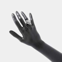 Pre Owned Cartier 18K White Gold Le Beze du Dragon Ring EU 51