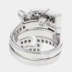 Pre Owned Cartier 18K White Gold Le Beze du Dragon Ring EU 51