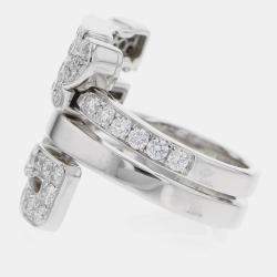 Pre Owned Cartier 18K White Gold Le Beze du Dragon Ring EU 51