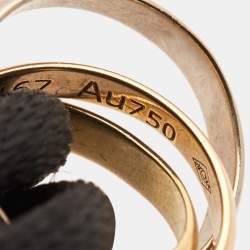 مملوكة مسبقًا Cartier Trinity 18k Three Tone Gold Black Cord Adjustable Bracelet