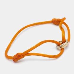 Pre Owned Cartier Trinity 18k Three Tone Gold Adjustable Cord Bracelet