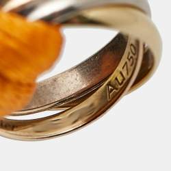 Pre Owned Cartier Trinity 18k Three Tone Gold Adjustable Cord Bracelet